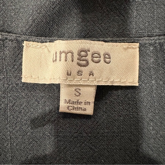 Umgee S Linen Cotton Blend 3/4 Sleeve Raw Hem peasant top sweetheart neck.A49 - Picture 8 of 11